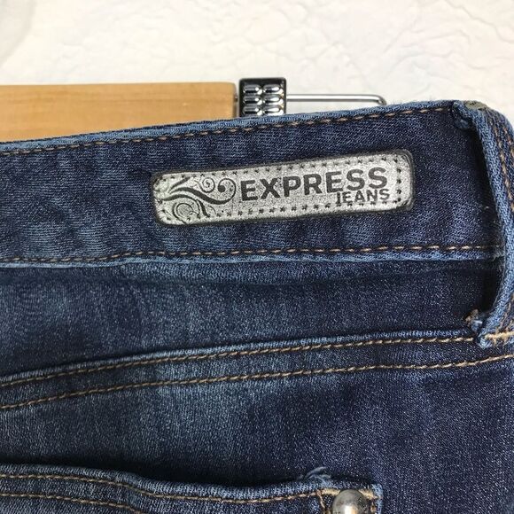Express Jeans Skinny Dark Wash Denim 2R - Picture 11 of 13
